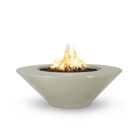 The Outdoor Plus 60 Round Cazo Fire Pit - GFRC Concrete - Ash - Match Lit - Natural Gas OPT-CZ60-ASH-NG